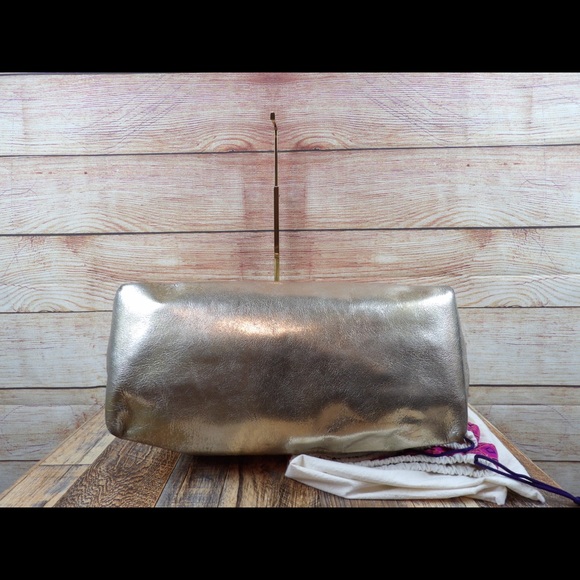 Tory Burch Leather Ella Tote in gold leather - Picture 8 of 8